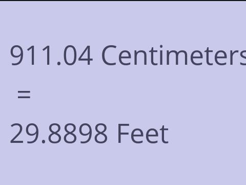 911.04 CM TO FEET