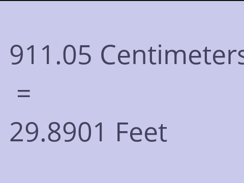 911.05 CM TO FEET