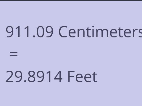 911.09 CM TO FEET