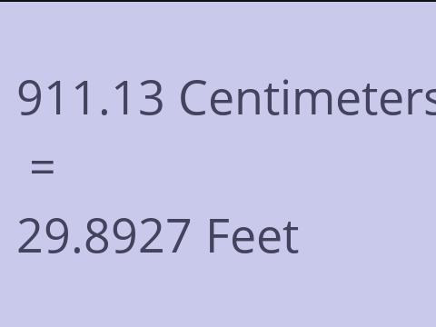 911.13 CM TO FEET