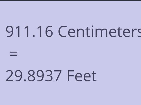 911.16 CM TO FEET