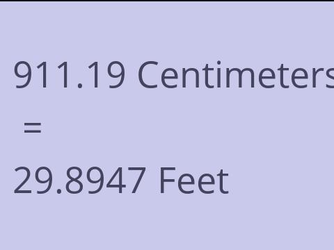 911.19 CM TO FEET