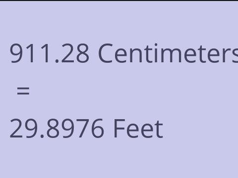 911.28 CM TO FEET