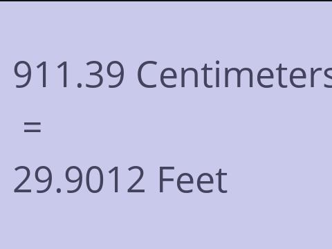 911.39 CM TO FEET