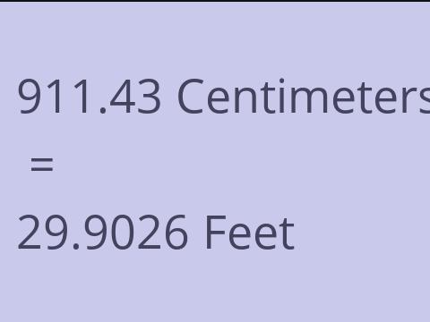 911.43 CM TO FEET