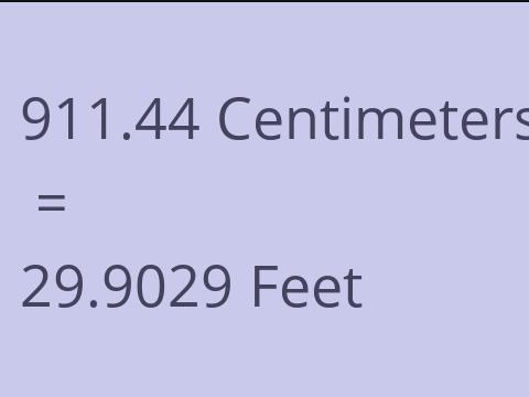 911.44 CM TO FEET