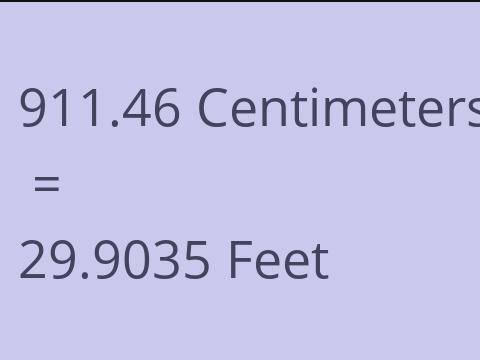 911.46 CM TO FEET