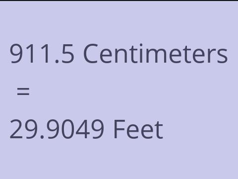 911.5 CM TO FEET