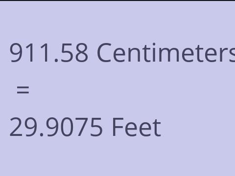 911.58 CM TO FEET