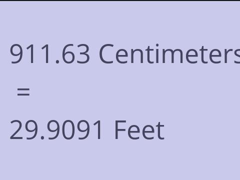 911.63 CM TO FEET