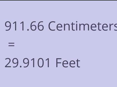 911.66 CM TO FEET