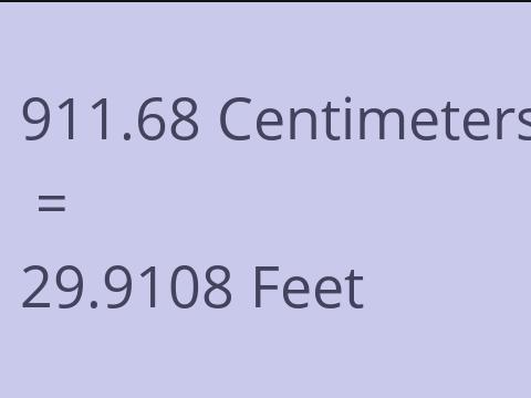 911.68 CM TO FEET