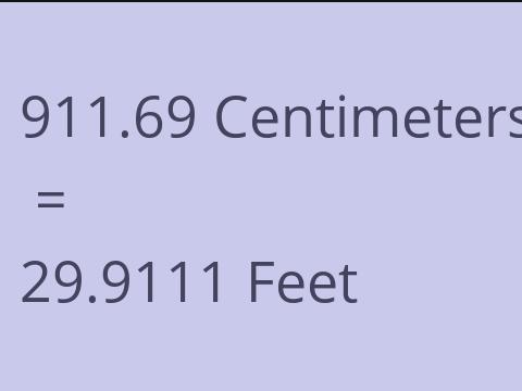 911.69 CM TO FEET