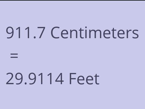 911.7 CM TO FEET