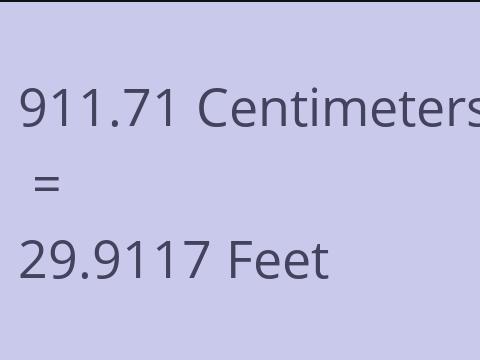 911.71 CM TO FEET