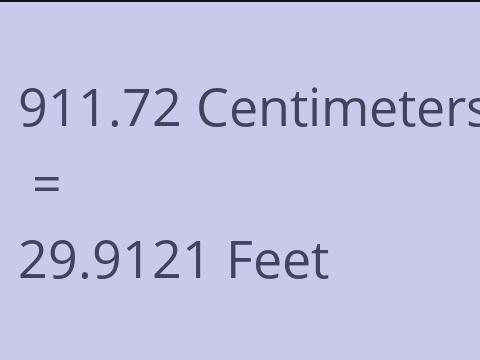 911.72 CM TO FEET