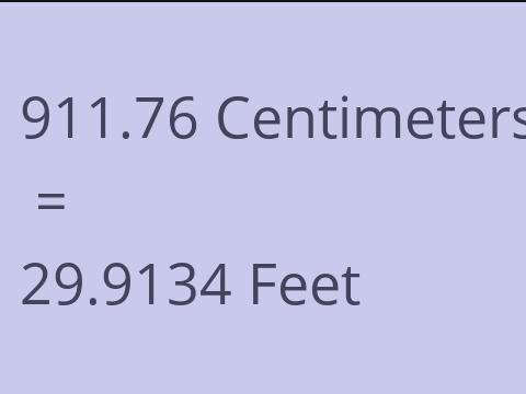 911.76 CM TO FEET