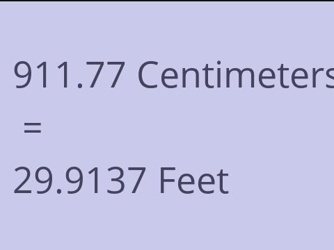 911.77 CM TO FEET