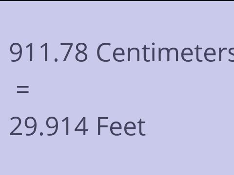 911.78 CM TO FEET