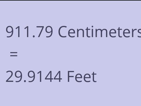 911.79 CM TO FEET