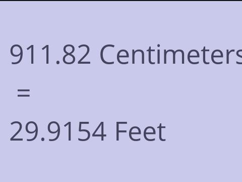 911.82 CM TO FEET