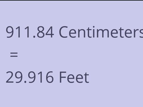 911.84 CM TO FEET