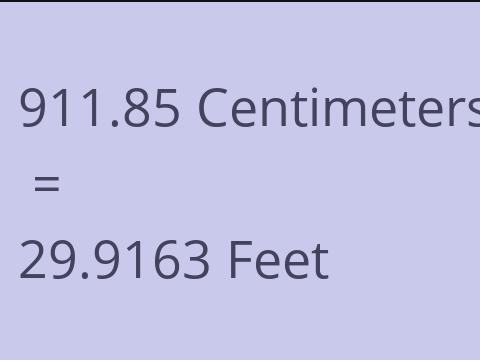 911.85 CM TO FEET