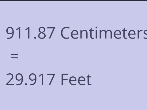 911.87 CM TO FEET