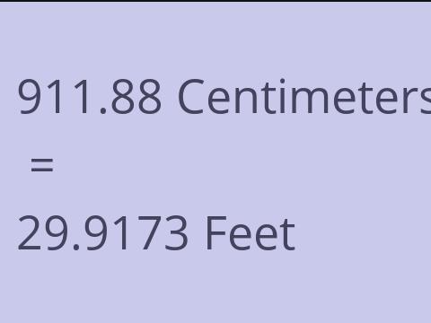 911.88 CM TO FEET