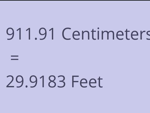 911.91 CM TO FEET