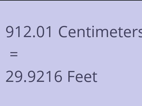 912.01 CM TO FEET