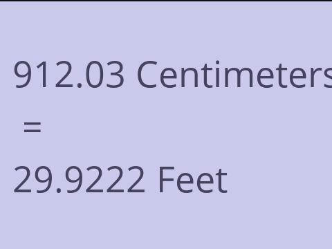 912.03 CM TO FEET