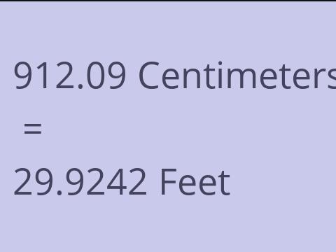 912.09 CM TO FEET