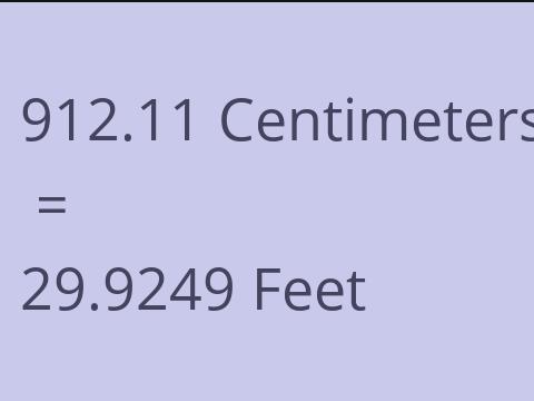 912.11 CM TO FEET