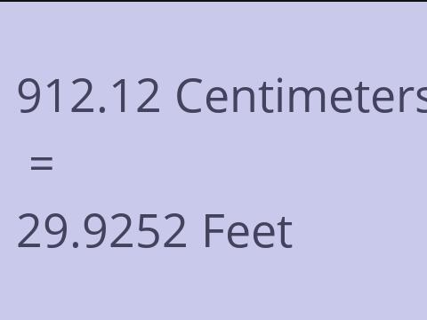 912.12 CM TO FEET