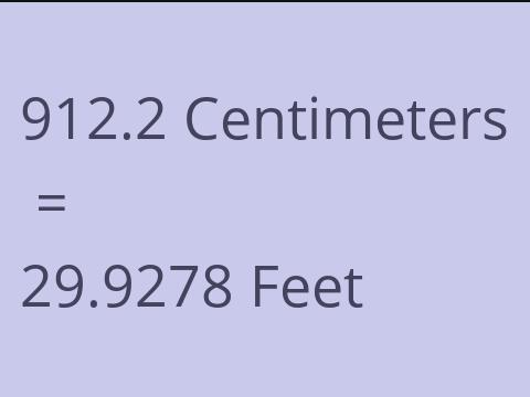 912.2 CM TO FEET