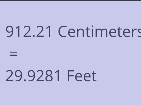 912.21 CM TO FEET