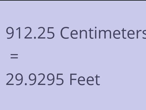 912.25 CM TO FEET