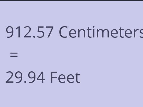 912.57 CM TO FEET