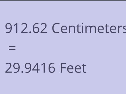 912.62 CM TO FEET