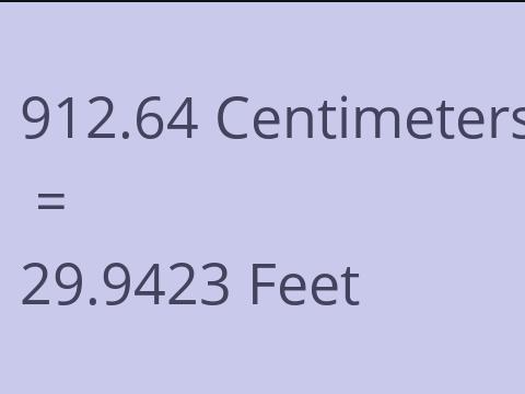 912.64 CM TO FEET