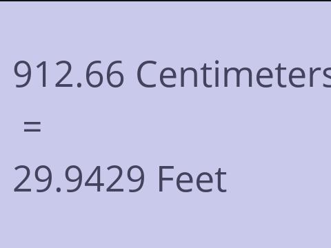 912.66 CM TO FEET