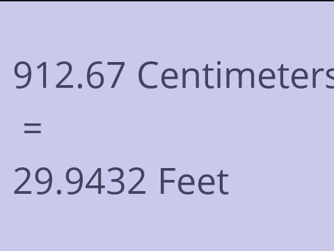 912.67 CM TO FEET