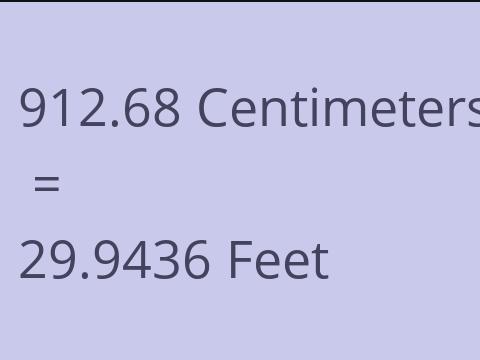 912.68 CM TO FEET