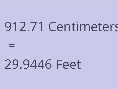 912.71 CM TO FEET