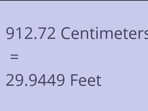 912.72 CM TO FEET