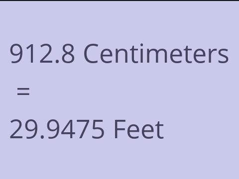 912.8 CM TO FEET