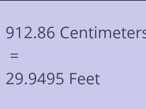 912.86 CM TO FEET