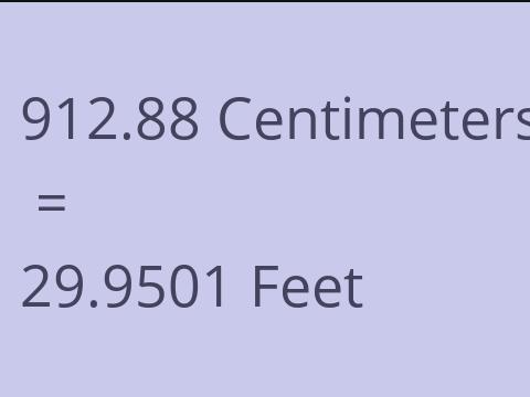 912.88 CM TO FEET