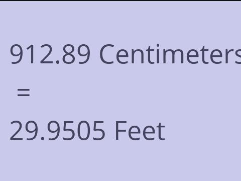 912.89 CM TO FEET